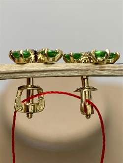 *Пусеты Цаворит цв Лимонное арт. 24181-332-655 (вес 1,54 г) - фото 129280 *Пусеты Цаворит цв Лимонное арт. 24181-332-655 (вес 1,54 г) - фото 129280