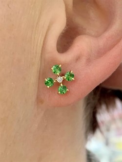 *Пусеты Цаворит цв Лимонное арт. 24181-332-655 (вес 1,54 г) - фото 129285 *Пусеты Цаворит цв Лимонное арт. 24181-332-655 (вес 1,54 г) - фото 129285