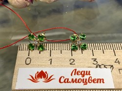 *Пусеты Цаворит цв Лимонное арт. 24181-332-655 (вес 1,54 г) - фото 129287 *Пусеты Цаворит цв Лимонное арт. 24181-332-655 (вес 1,54 г) - фото 129287