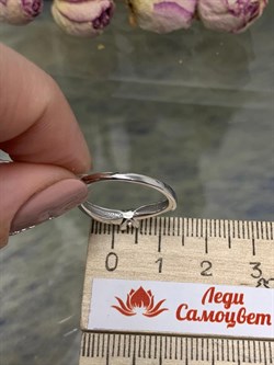 *Кольцо р.17,5 Белый бр цв Белое арт. 13682-200-263 вес 1,93 г - фото 129429