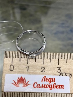 *Кольцо р.17,5 Белый бр цв Белое арт. 13682-200-263 вес 1,93 г - фото 129430