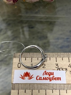 *Кольцо р.17,5 Белый бр цв Белое арт. 13682-200-263 вес 1,93 г - фото 129431