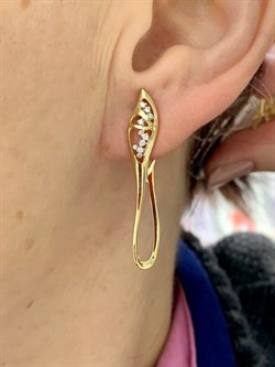 *Серьги Белый Бр цв Лимонное арт 2-308468-00-00-018 вес 4,08 г - фото 129483 *Серьги Белый Бр цв Лимонное арт 2-308468-00-00-018 вес 4,08 г - фото 129483