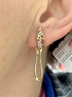 *Серьги Белый Бр цв Лимонное арт 2-308468-00-00-018 вес 4,08 г - фото 129484 *Серьги Белый Бр цв Лимонное арт 2-308468-00-00-018 вес 4,08 г - фото 129484