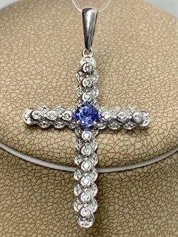 *Кулон Танзанит цв Белое арт. 8-388-31-546 (вес 1,91 г) - фото 129501 *Кулон Танзанит цв Белое арт. 8-388-31-546 (вес 1,91 г) - фото 129501