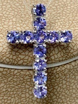 *Подвеска Танзанит цв Белое арт 8-280332-00-31-713 вес 1,68 г - фото 129513 *Подвеска Танзанит цв Белое арт 8-280332-00-31-713 вес 1,68 г - фото 129513