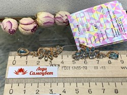 *Серьги Голубой Топаз цв Красное арт. 02-2-346-25-989 вес 6,61 г - фото 129616 *Серьги Голубой Топаз цв Красное арт. 02-2-346-25-989 вес 6,61 г - фото 129616