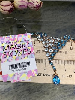 *Колье р.40 Голубой Топаз цв Красное арт. 06-1-054-25-680 вес 9,41 г - фото 129624 *Колье р.40 Голубой Топаз цв Красное арт. 06-1-054-25-680 вес 9,41 г - фото 129624