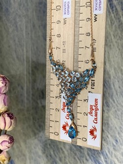 *Колье р.40 Голубой Топаз цв Красное арт. 06-1-054-25-680 вес 9,41 г - фото 129626 *Колье р.40 Голубой Топаз цв Красное арт. 06-1-054-25-680 вес 9,41 г - фото 129626