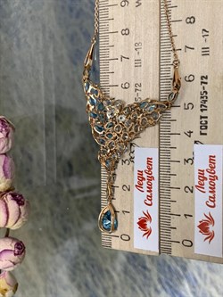 *Колье р.40 Голубой Топаз цв Красное арт. 06-1-054-25-680 вес 9,41 г - фото 129628 *Колье р.40 Голубой Топаз цв Красное арт. 06-1-054-25-680 вес 9,41 г - фото 129628