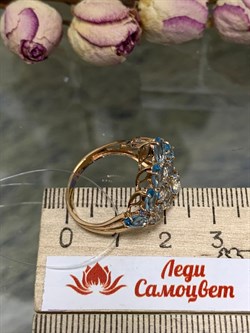 *Кольцо р.17 Голубой Топаз цв Красное арт. 01-2-346-25-965 вес 3,07 г - фото 129666 *Кольцо р.17 Голубой Топаз цв Красное арт. 01-2-346-25-965 вес 3,07 г - фото 129666