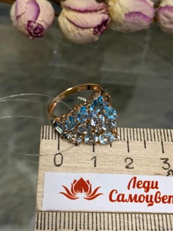 *Кольцо р.17 Голубой Топаз цв Красное арт. 01-2-346-25-965 вес 3,07 г - фото 129667 *Кольцо р.17 Голубой Топаз цв Красное арт. 01-2-346-25-965 вес 3,07 г - фото 129667