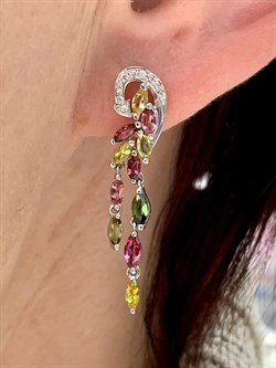 *Серьги Турмалин цв Белое арт. 2_02494-672 (вес 4,77 г) - фото 129901 *Серьги Турмалин цв Белое арт. 2_02494-672 (вес 4,77 г) - фото 129901