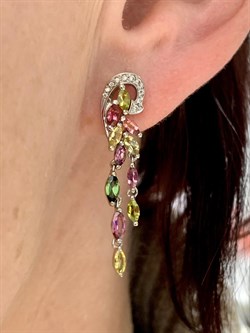 *Серьги Турмалин цв Белое арт. 2_02494-672 (вес 4,77 г) - фото 129903 *Серьги Турмалин цв Белое арт. 2_02494-672 (вес 4,77 г) - фото 129903