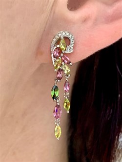 *Серьги Турмалин цв Белое арт. 2_02494-672 (вес 4,77 г) - фото 129904 *Серьги Турмалин цв Белое арт. 2_02494-672 (вес 4,77 г) - фото 129904