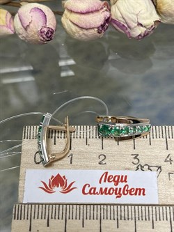 *Серьги Изумруд цв Красное арт 2-107-332-01-826 вес 3,11 г - фото 130116 *Серьги Изумруд цв Красное арт 2-107-332-01-826 вес 3,11 г - фото 130116