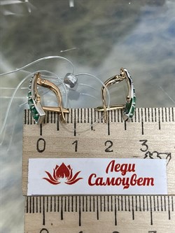 *Серьги Изумруд цв Красное арт 2-107-332-01-826 вес 3,11 г - фото 130122 *Серьги Изумруд цв Красное арт 2-107-332-01-826 вес 3,11 г - фото 130122