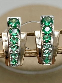*Серьги Изумруд цв Красное арт 2-107-332-01-826 вес 3,11 г - фото 130126