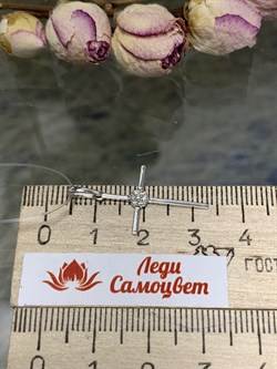 *Кулон Белый Бр цв Белое арт 8-378-997 вес 0,69 г - фото 130327