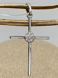 *Кулон Белый Бр цв Белое арт 8-378-997 вес 0,69 г - фото 130328