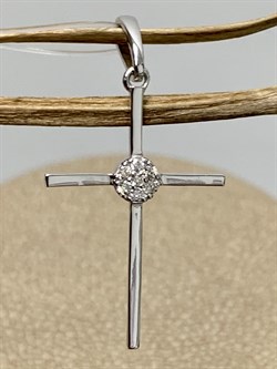 *Кулон Белый Бр цв Белое арт 8-378-997 вес 0,69 г - фото 130330