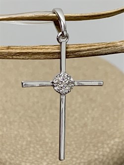 *Кулон Белый Бр цв Белое арт 8-378-997 вес 0,69 г - фото 130331