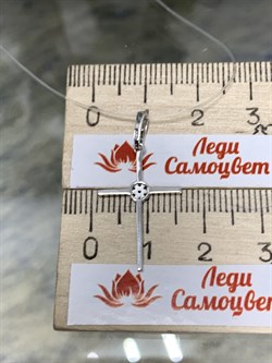 *Кулон Белый Бр цв Белое арт 8-378-997 вес 0,69 г - фото 130333