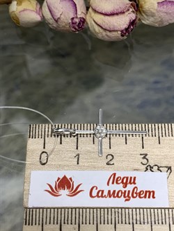 *Кулон Белый Бр цв Белое арт 8-378-997 вес 0,69 г - фото 130334