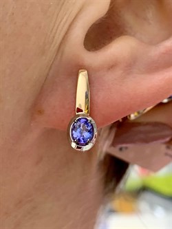 *Серьги Танзанит цв Красное арт. С0906-108-010 вес 2,75 г - фото 130397 *Серьги Танзанит цв Красное арт. С0906-108-010 вес 2,75 г - фото 130397