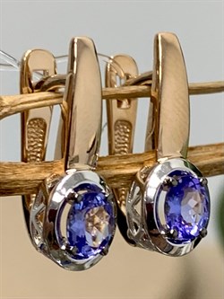 *Серьги Танзанит цв Красное арт. С0906-108-010 вес 2,75 г - фото 130402 *Серьги Танзанит цв Красное арт. С0906-108-010 вес 2,75 г - фото 130402