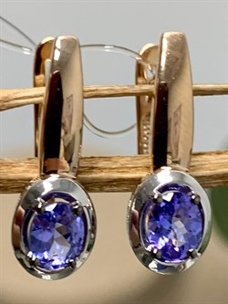 *Серьги Танзанит цв Красное арт. С0906-108-010 вес 2,75 г - фото 130404 *Серьги Танзанит цв Красное арт. С0906-108-010 вес 2,75 г - фото 130404