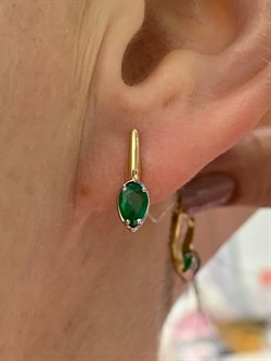 *Серьги Изумруд цв Лимонное арт. С1587Ю-303-754 вес 2,11 г - фото 130440 *Серьги Изумруд цв Лимонное арт. С1587Ю-303-754 вес 2,11 г - фото 130440