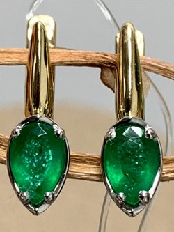 *Серьги Изумруд цв Лимонное арт. С1587Ю-303-754 вес 2,11 г - фото 130445 *Серьги Изумруд цв Лимонное арт. С1587Ю-303-754 вес 2,11 г - фото 130445