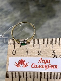 *Кольцо р.18 Изумруд цв Лимонное арт. К1591Ю-303-267 вес 1,02 г - фото 130562 *Кольцо р.18 Изумруд цв Лимонное арт. К1591Ю-303-267 вес 1,02 г - фото 130562