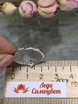 *Кольцо р.18 Белый бр Черный бр цв Белое арт. К1232-225-835 вес 1,52 г - фото 130615 *Кольцо р.18 Белый бр Черный бр цв Белое арт. К1232-225-835 вес 1,52 г - фото 130615