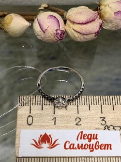 *Кольцо р.18 Белый бр Черный бр цв Белое арт. К1232-225-835 вес 1,52 г - фото 130616 *Кольцо р.18 Белый бр Черный бр цв Белое арт. К1232-225-835 вес 1,52 г - фото 130616