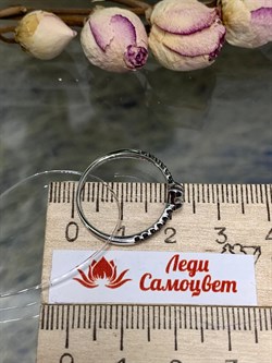 *Кольцо р.18 Белый бр Черный бр цв Белое арт. К1232-225-835 вес 1,52 г - фото 130617 *Кольцо р.18 Белый бр Черный бр цв Белое арт. К1232-225-835 вес 1,52 г - фото 130617