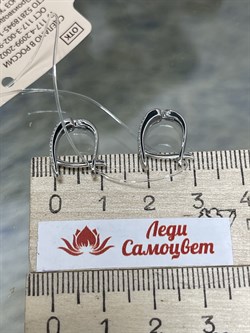 *Серьги Белый бр цв Белое арт. С0762-220-556 вес 2,2 г - фото 130634 *Серьги Белый бр цв Белое арт. С0762-220-556 вес 2,2 г - фото 130634