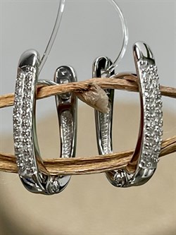 *Серьги Белый бр цв Белое арт. С0762-220-556 вес 2,2 г - фото 130635 *Серьги Белый бр цв Белое арт. С0762-220-556 вес 2,2 г - фото 130635