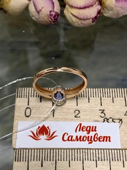 *Кольцо р.18 Танзанит цв Красное арт. К0906-108-065 вес 1,96 г - фото 130637