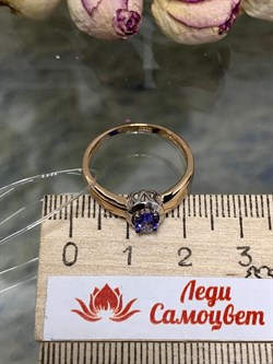 *Кольцо р.18 Танзанит цв Красное арт. К0906-108-065 вес 1,96 г - фото 130638