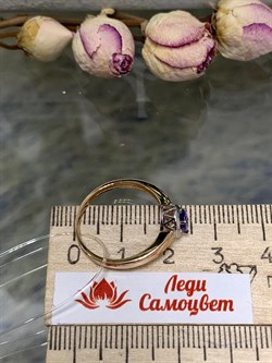 *Кольцо р.18 Танзанит цв Красное арт. К0906-108-065 вес 1,96 г - фото 130639