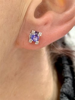 *Пусеты Танзанит цв Белое арт. С1173-228-121 вес 2,29 г - фото 130705 *Пусеты Танзанит цв Белое арт. С1173-228-121 вес 2,29 г - фото 130705