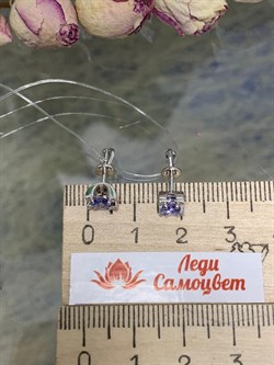 *Пусеты Танзанит цв Белое арт. С1173-228-121 вес 2,29 г - фото 130707 *Пусеты Танзанит цв Белое арт. С1173-228-121 вес 2,29 г - фото 130707