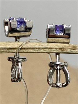 *Пусеты Танзанит цв Белое арт. С1173-228-121 вес 2,29 г - фото 130711 *Пусеты Танзанит цв Белое арт. С1173-228-121 вес 2,29 г - фото 130711