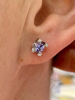 *Пусеты Танзанит цв Белое арт. С1173-228-121 вес 2,29 г - фото 130796 *Пусеты Танзанит цв Белое арт. С1173-228-121 вес 2,29 г - фото 130796