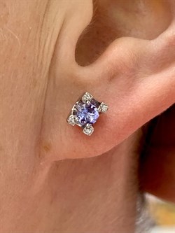 *Пусеты Танзанит цв Белое арт. С1173-228-121 вес 2,29 г - фото 130797 *Пусеты Танзанит цв Белое арт. С1173-228-121 вес 2,29 г - фото 130797