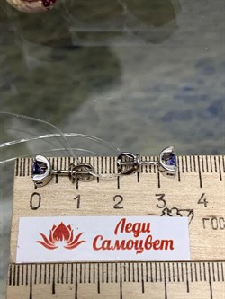 *Пусеты Танзанит цв Белое арт. С1173-228-121 вес 2,29 г - фото 130802 *Пусеты Танзанит цв Белое арт. С1173-228-121 вес 2,29 г - фото 130802