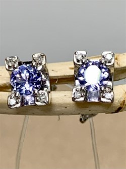 *Пусеты Танзанит цв Белое арт. С1173-228-121 вес 2,29 г - фото 130805 *Пусеты Танзанит цв Белое арт. С1173-228-121 вес 2,29 г - фото 130805