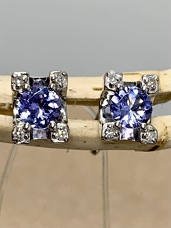 *Пусеты Танзанит цв Белое арт. С1173-228-121 вес 2,29 г - фото 130806 *Пусеты Танзанит цв Белое арт. С1173-228-121 вес 2,29 г - фото 130806